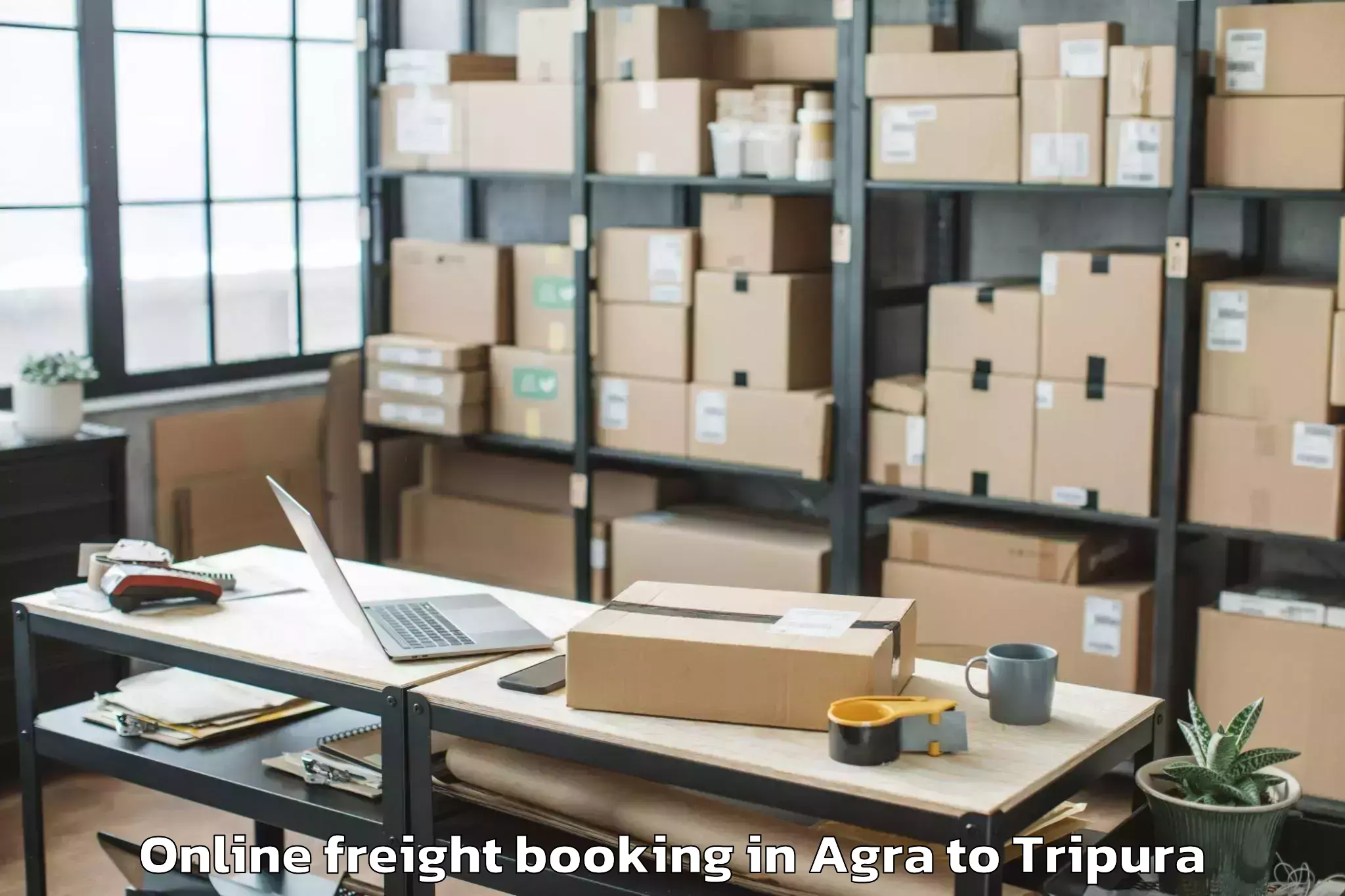 Reliable Agra to Ambasa Online Freight Booking